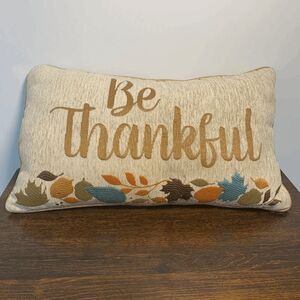 Gauvin Be Thankful Autumn Throw Pillow Home Textile Decoration Brown 12x20''